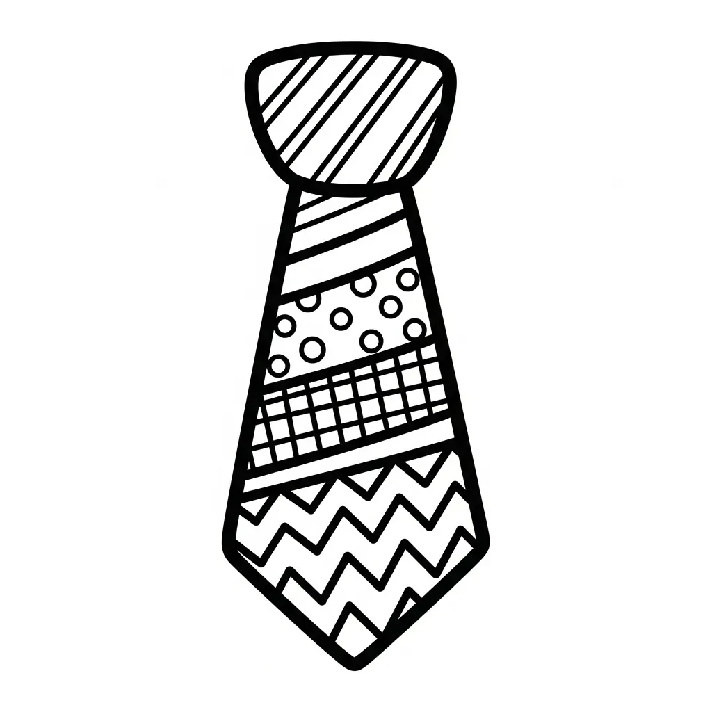 Corbata 19 para colorear para imprimir gratis