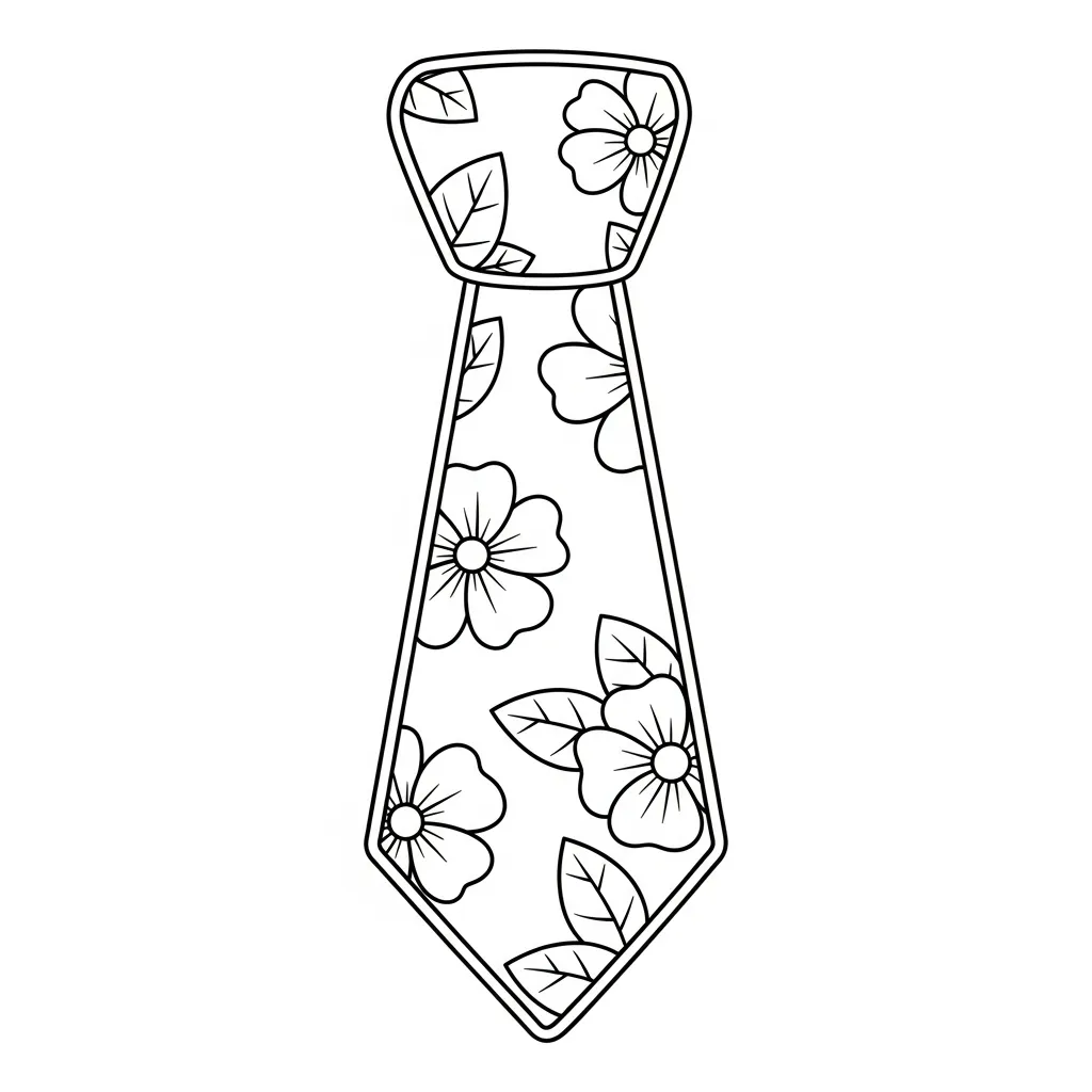 Corbata 2 para colorear y dibujos