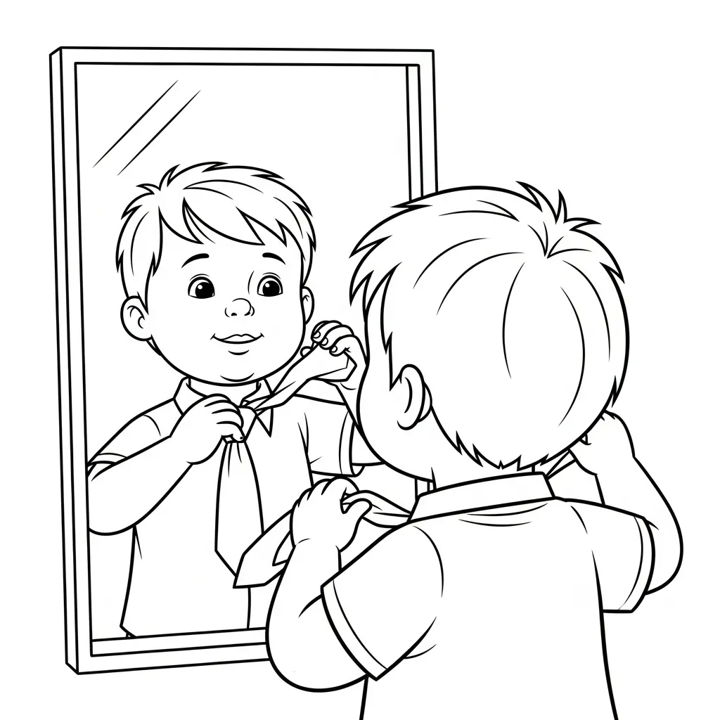 Corbata 23 para colorear para niños para imprimir