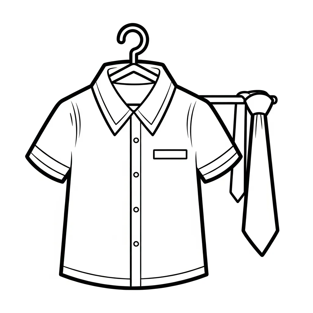 Corbata 4 para colorear para niño de 3 años