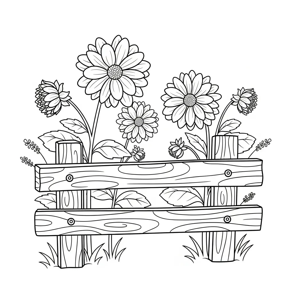 Flor de Dalia 5 para colorear para imprimir pdf gratis