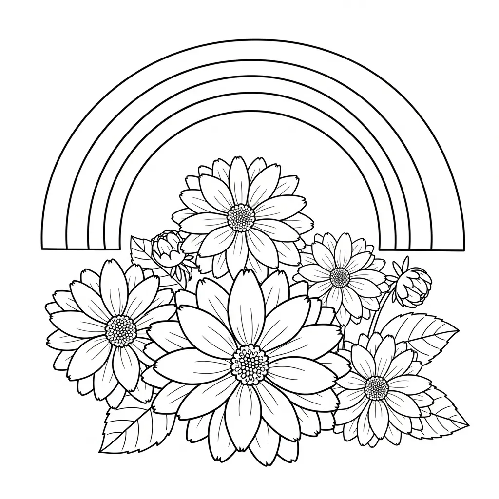para imprimir Flor de Dalia 9 para colorear gratis