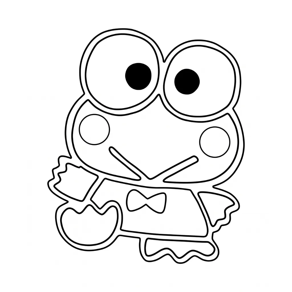 Keroppi 11 para colorear para imprimir para niño de 6 años