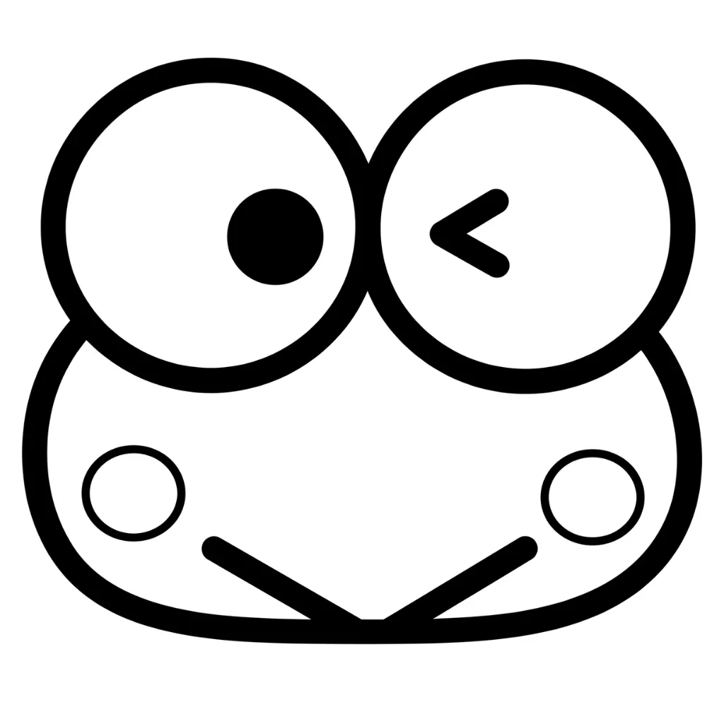 Keroppi 12 para colorear para niños para imprimir gratis