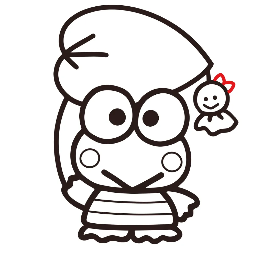 Keroppi 15 para colorear para imprimir para niño de 8 años