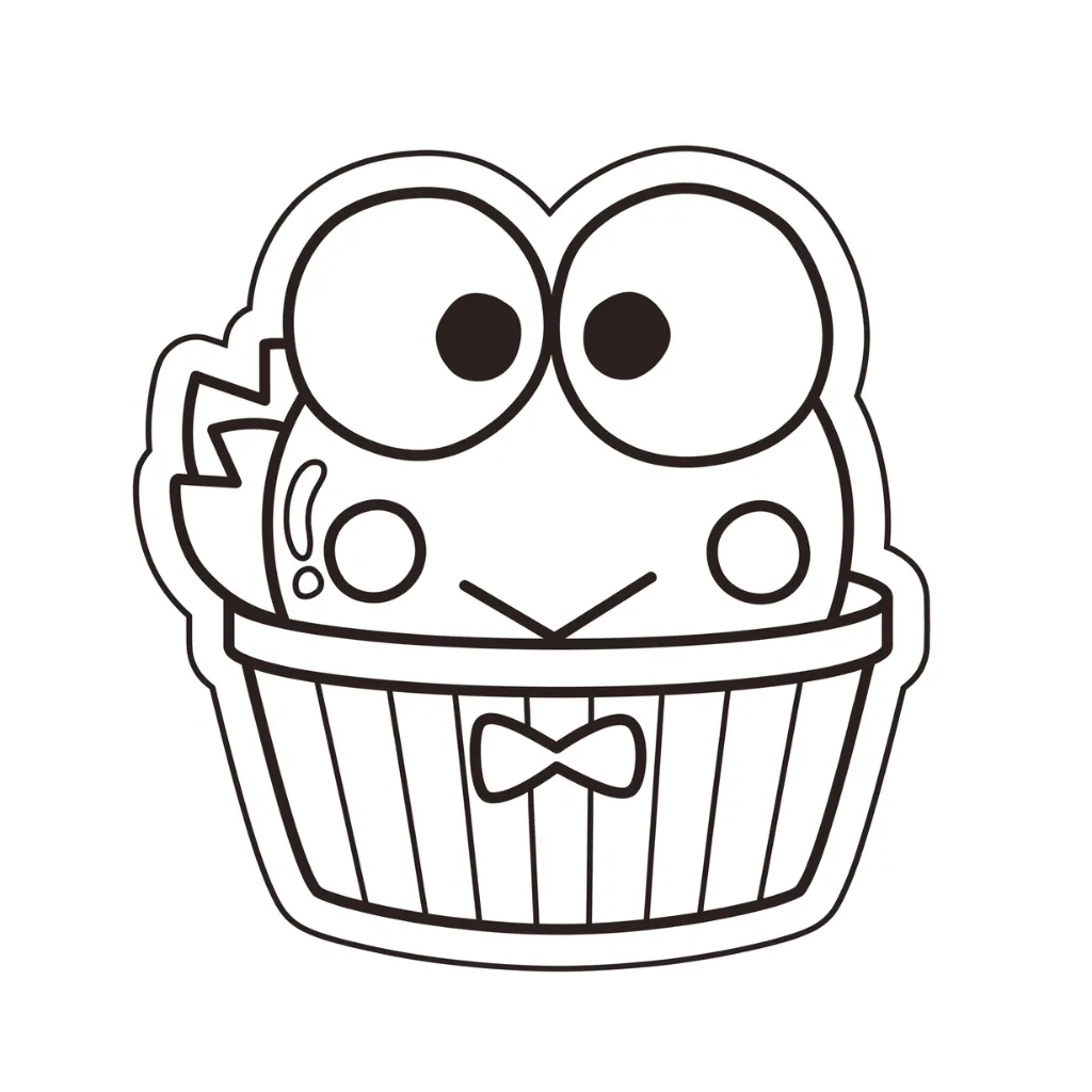 Keroppi 16 para colorear para bebé para imprimir