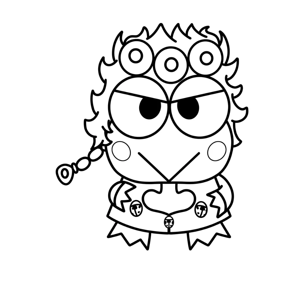 Keroppi 17 para colorear gratis en línea