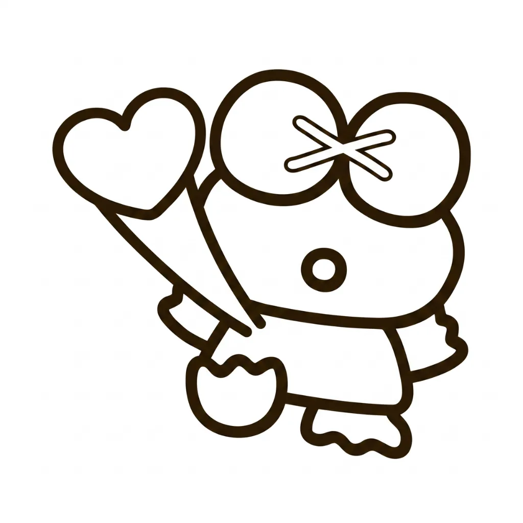 Keroppi 20 para colorear para imprimir para niño de 12 años