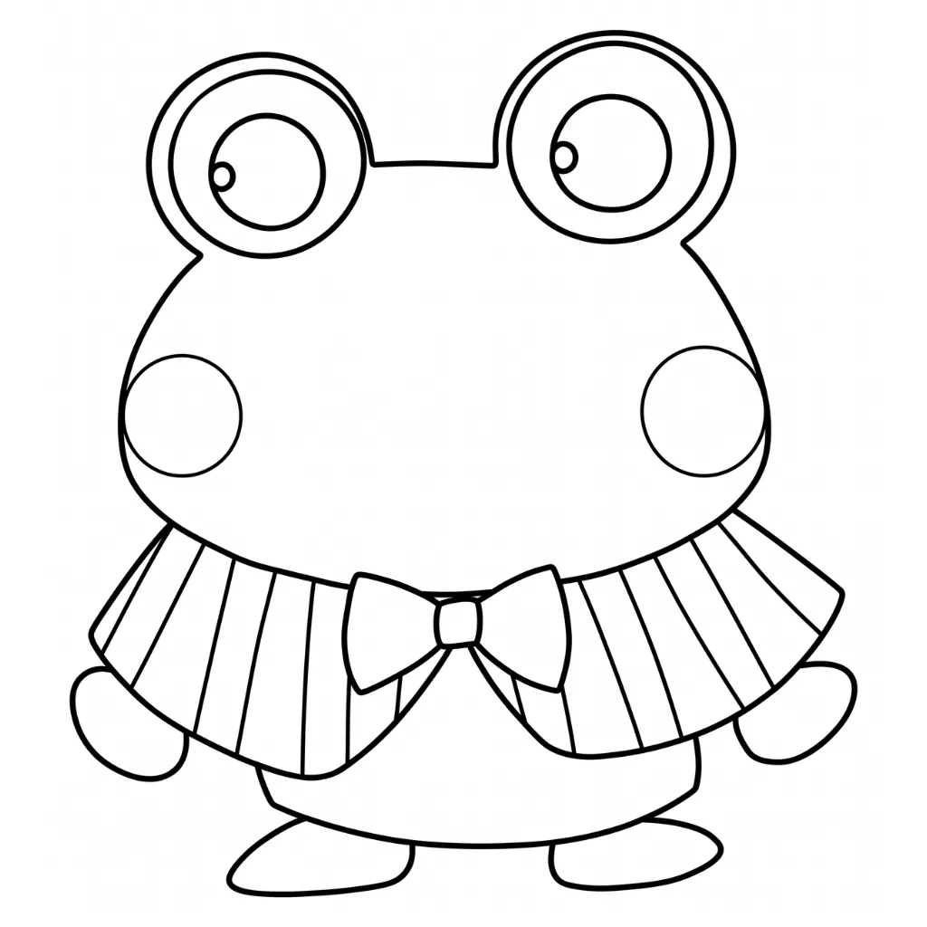 Keroppi 22 para colorear y recortar para imprimir
