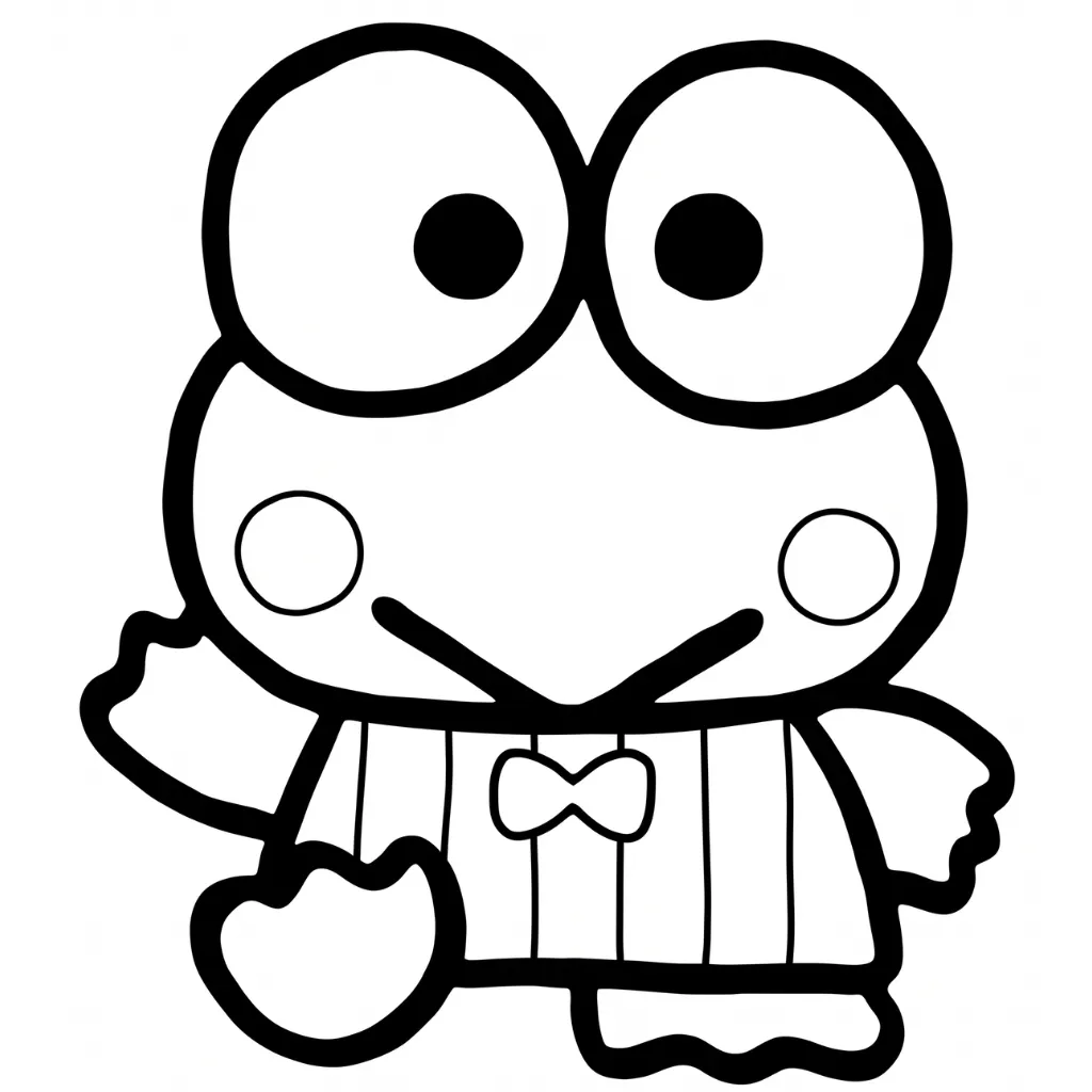 Keroppi 3 para colorear para imprimir kawaii