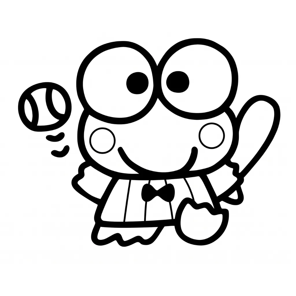 Keroppi 7 para colorear en línea