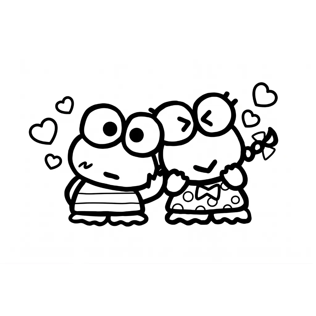 Keroppi 8 para colorear gratis para niños