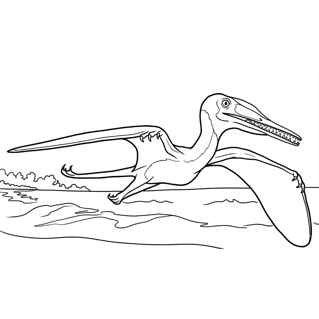 Pterodactyl 10 para colorear en línea