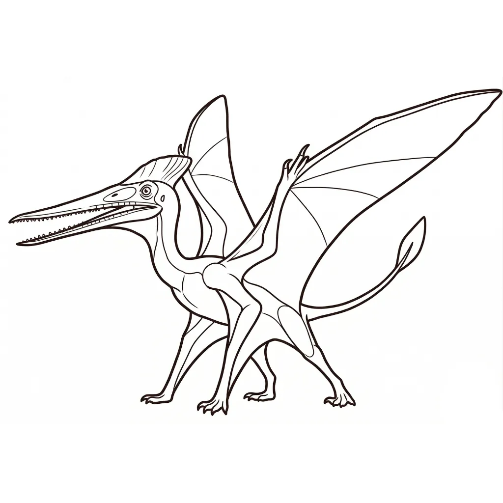 Pterodactyl 16 para colorear para imprimir para niño de 12 años
