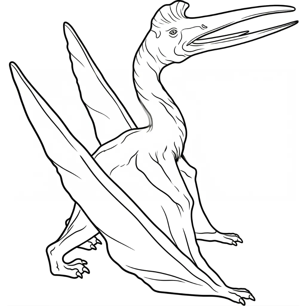 Pterodactyl 20 para colorear y recortar para imprimir gratis