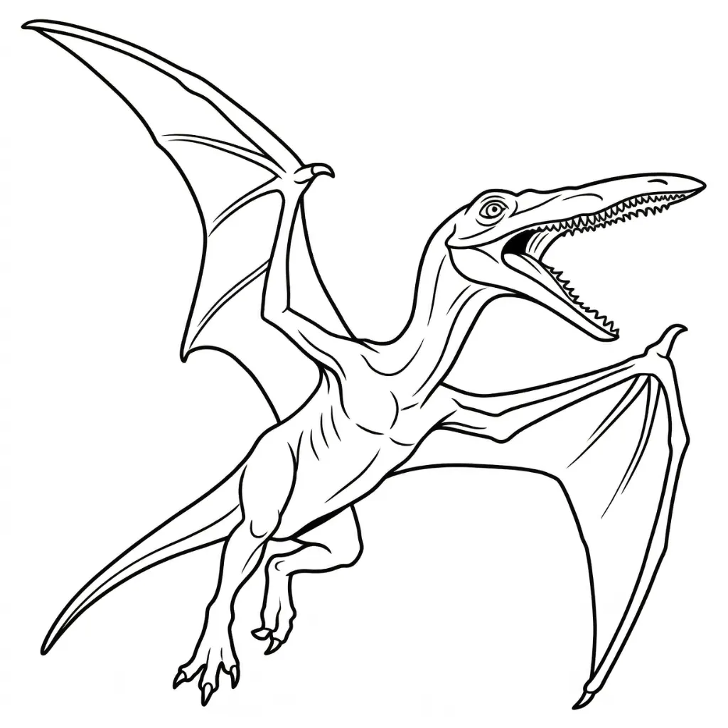 Pterodactyl 8 para colorear gratis para imprimir