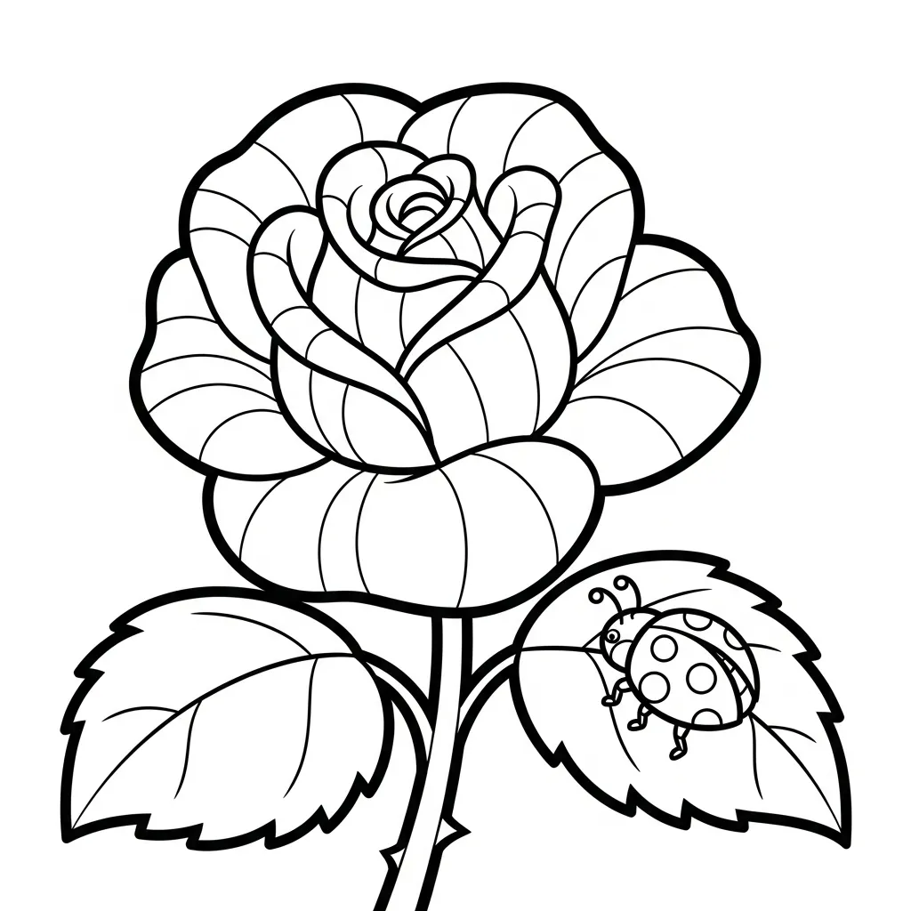 Rosas 8 para dibujar e imprimir