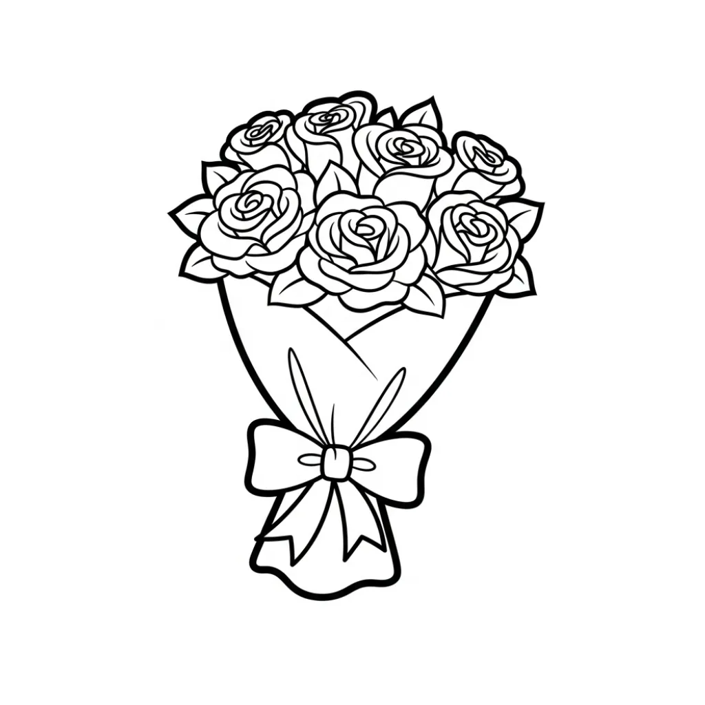 Rosas 9 para colorear para imprimir gratis