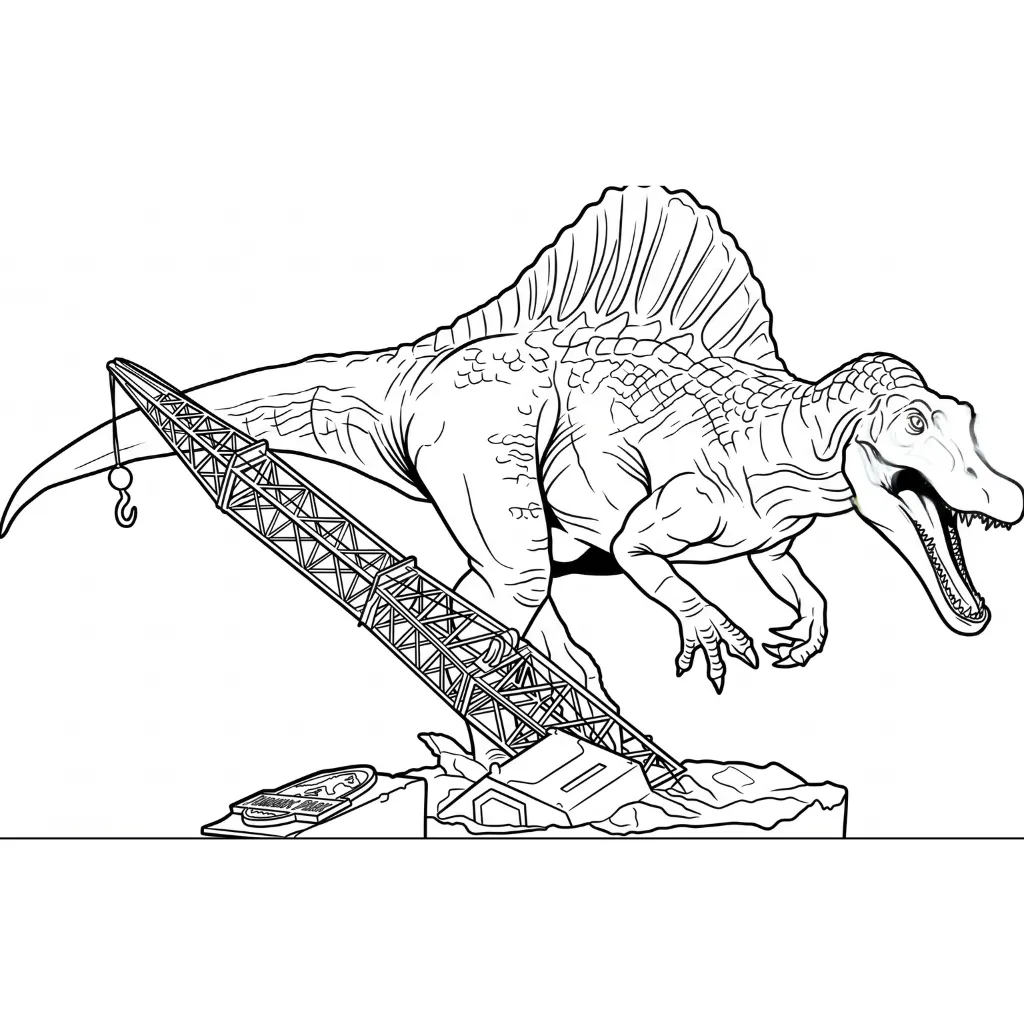 Spinosaurus 1 para colorear para bebé para imprimir