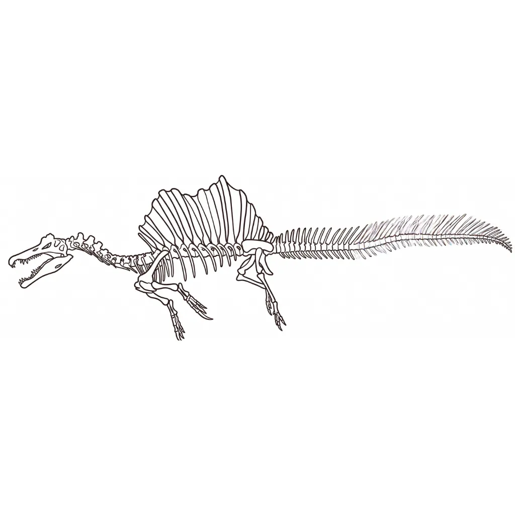 Spinosaurus 11 de niño para colorear para imprimir