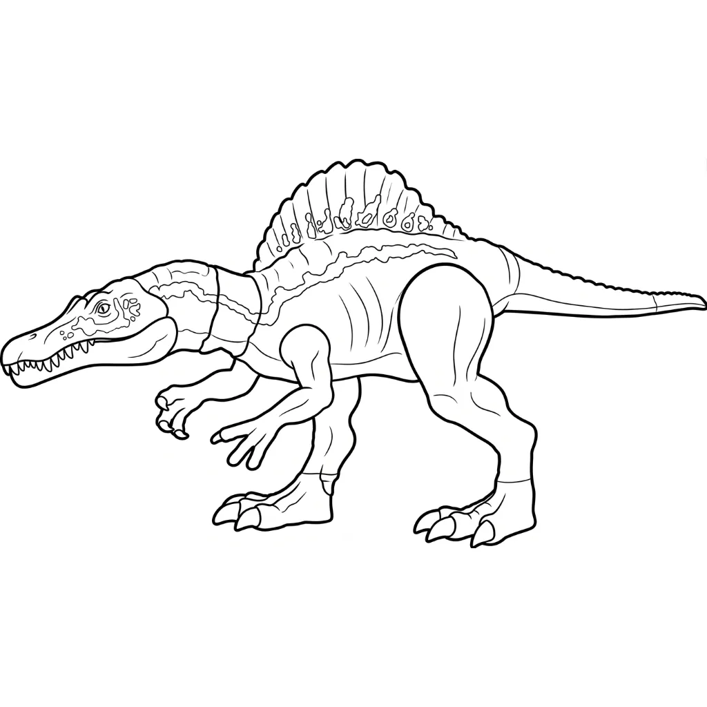 Spinosaurus 12 para colorear gratis