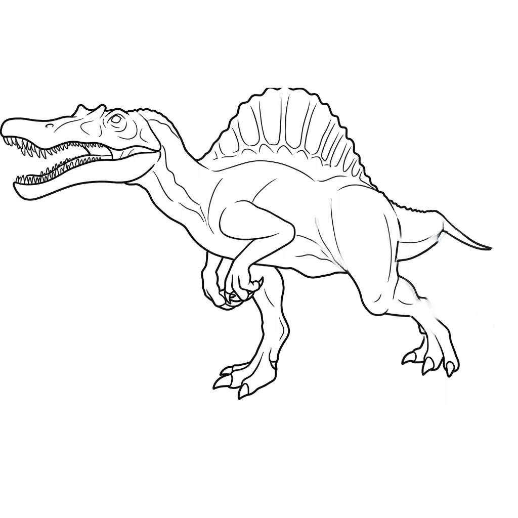 Spinosaurus 13 para colorear para niño para imprimir gratis