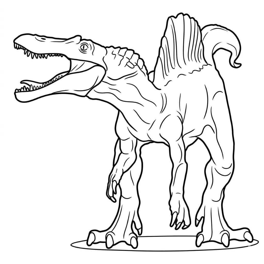 Spinosaurus 14 para colorear para imprimir pdf