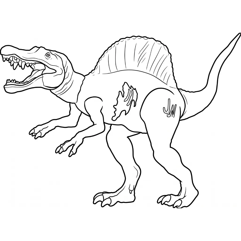 Spinosaurus 16 para colorear para niño de 5 años