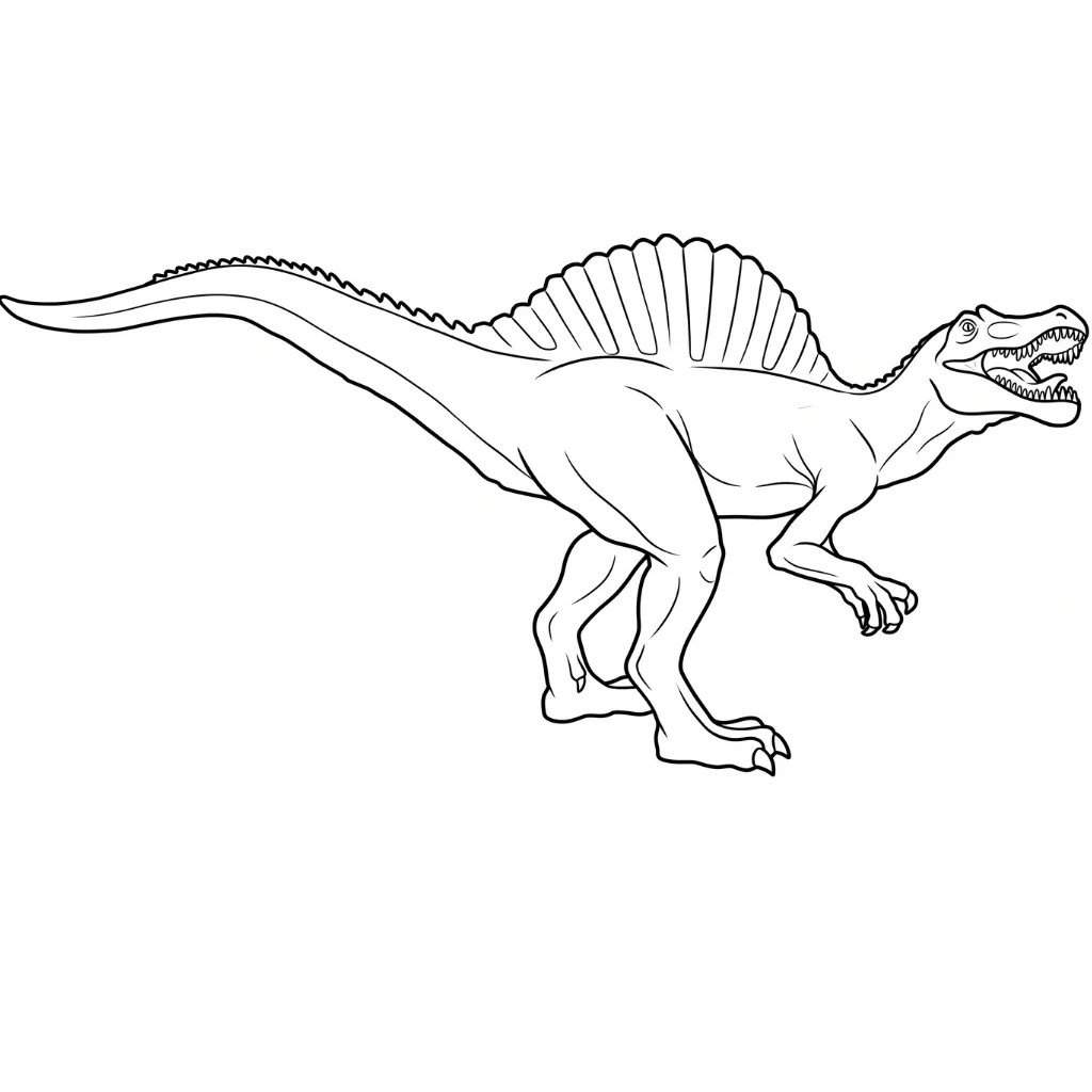 Spinosaurus 5 para colorear para niños para imprimir gratis