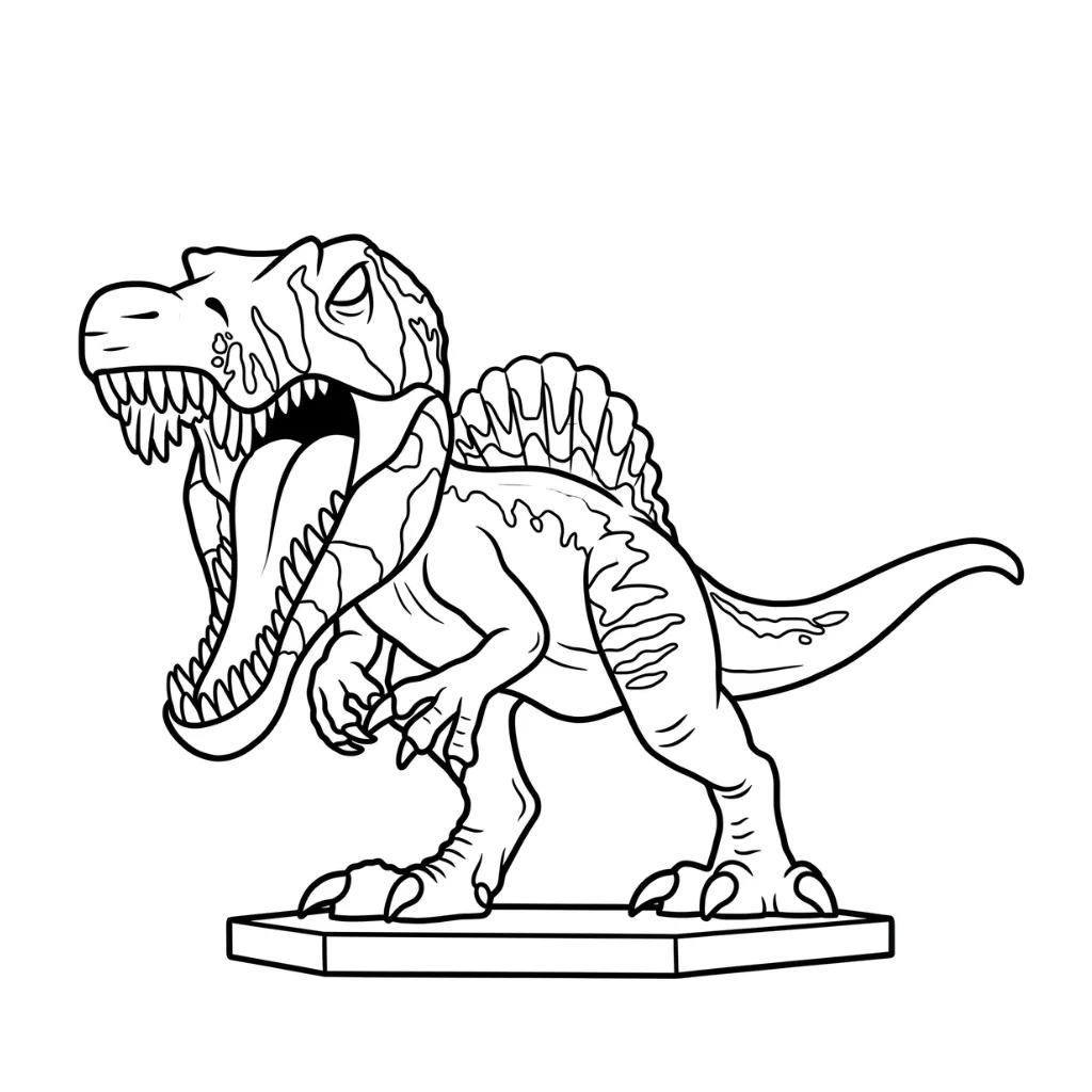 Spinosaurus 6 para colorear para imprimir para niño de 2 años