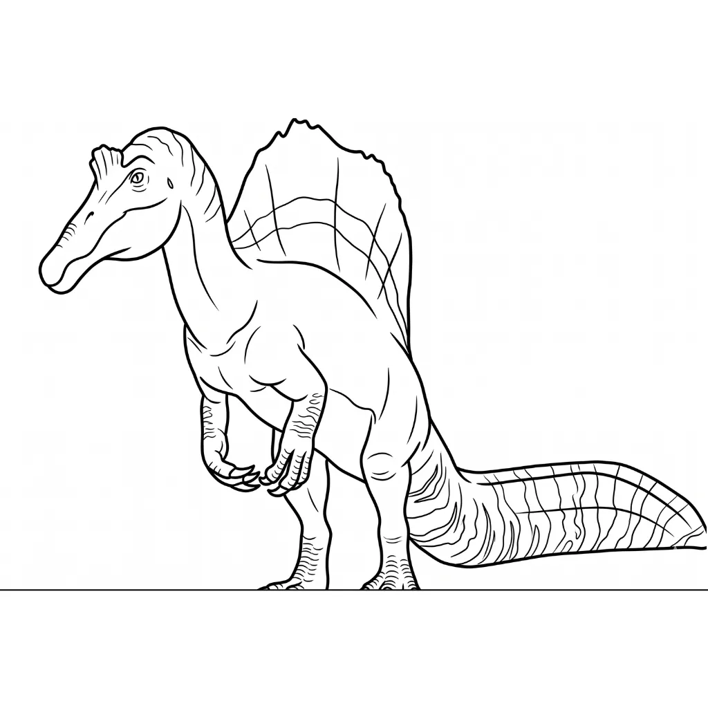 Spinosaurus 8 para colorear para niño de 8 años