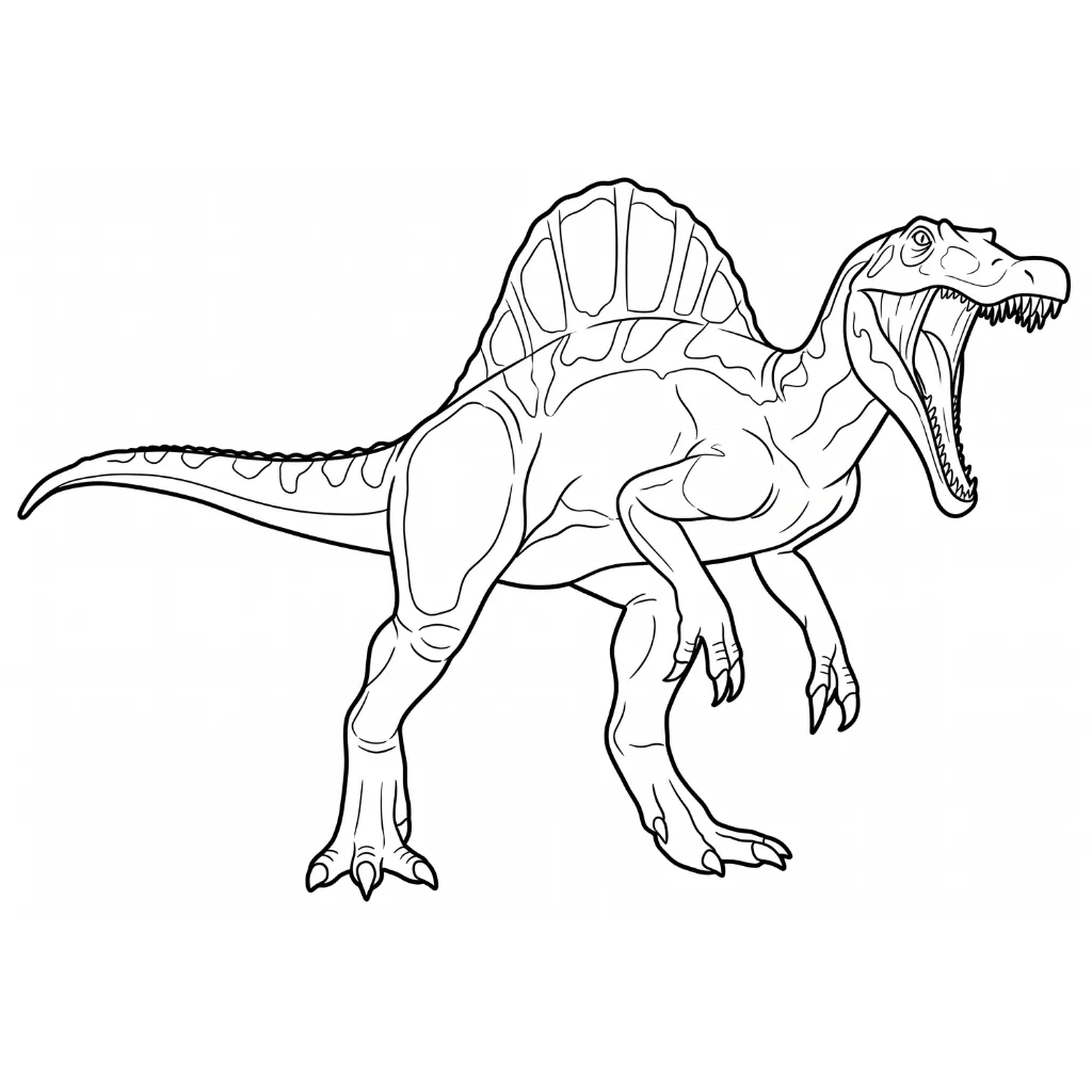 imprimir Spinosaurus 9 para colorear gratis