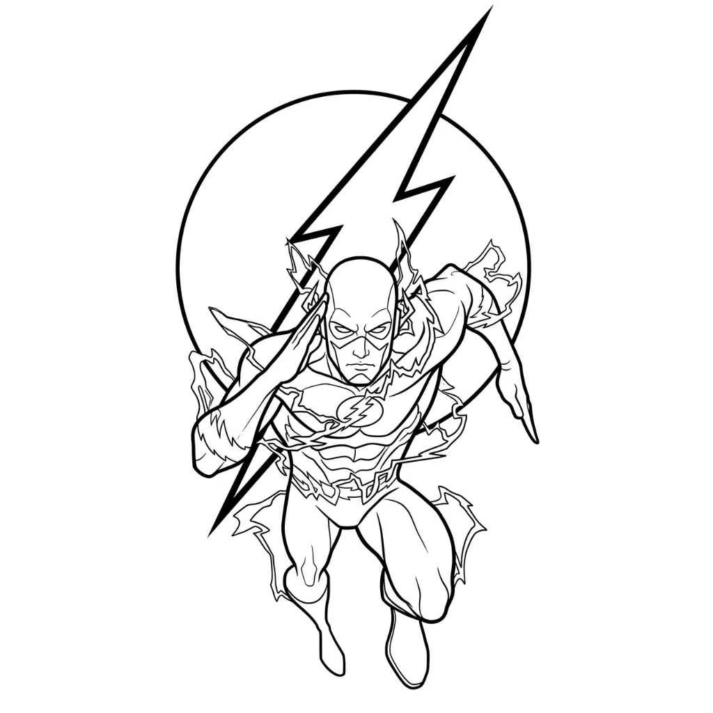 The Flash 1 para colorear para niños