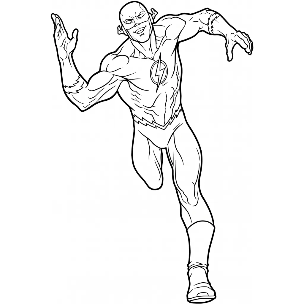 The Flash 10 para colorear para imprimir para niño de 4 años