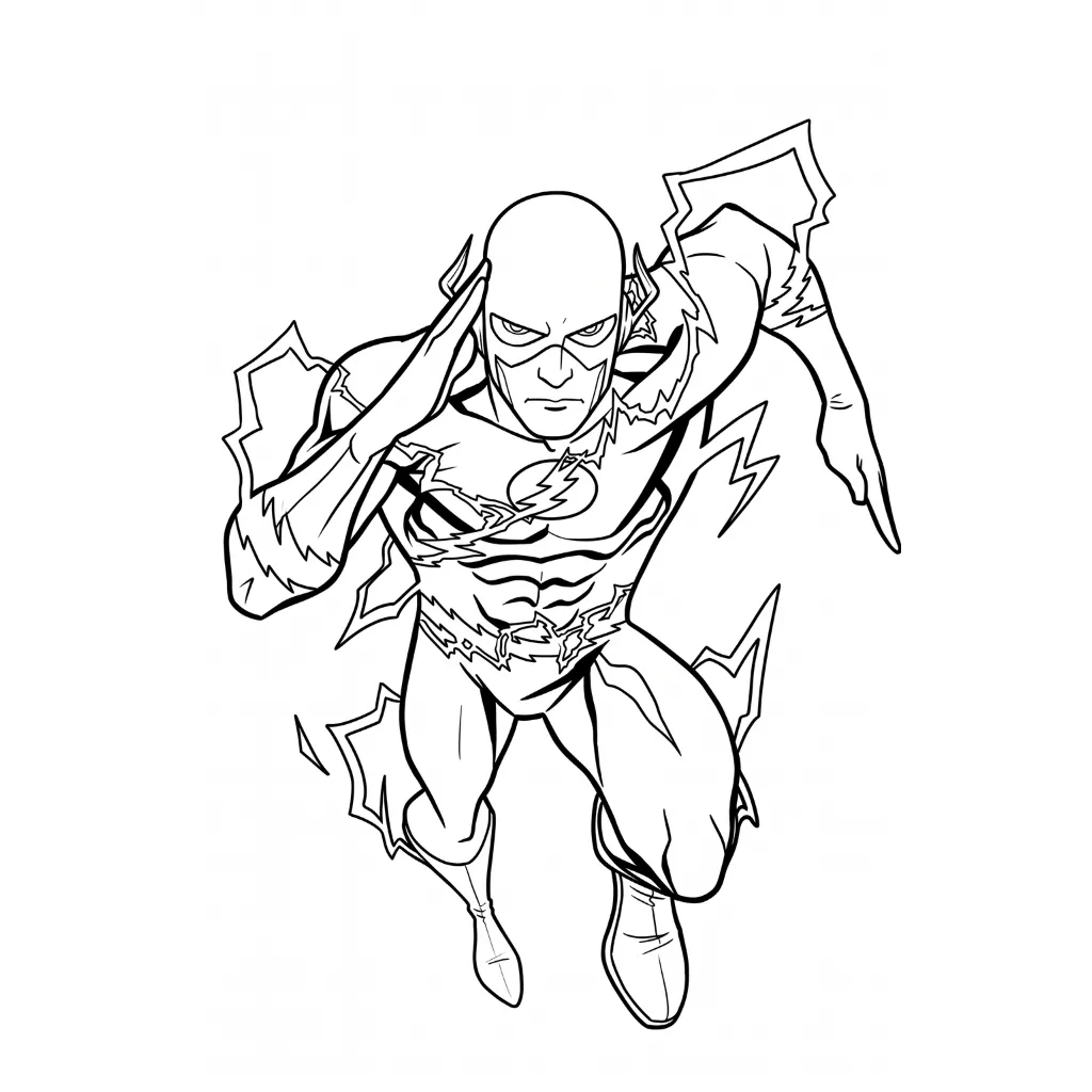 The Flash 12 para colorear para niño de 2 años