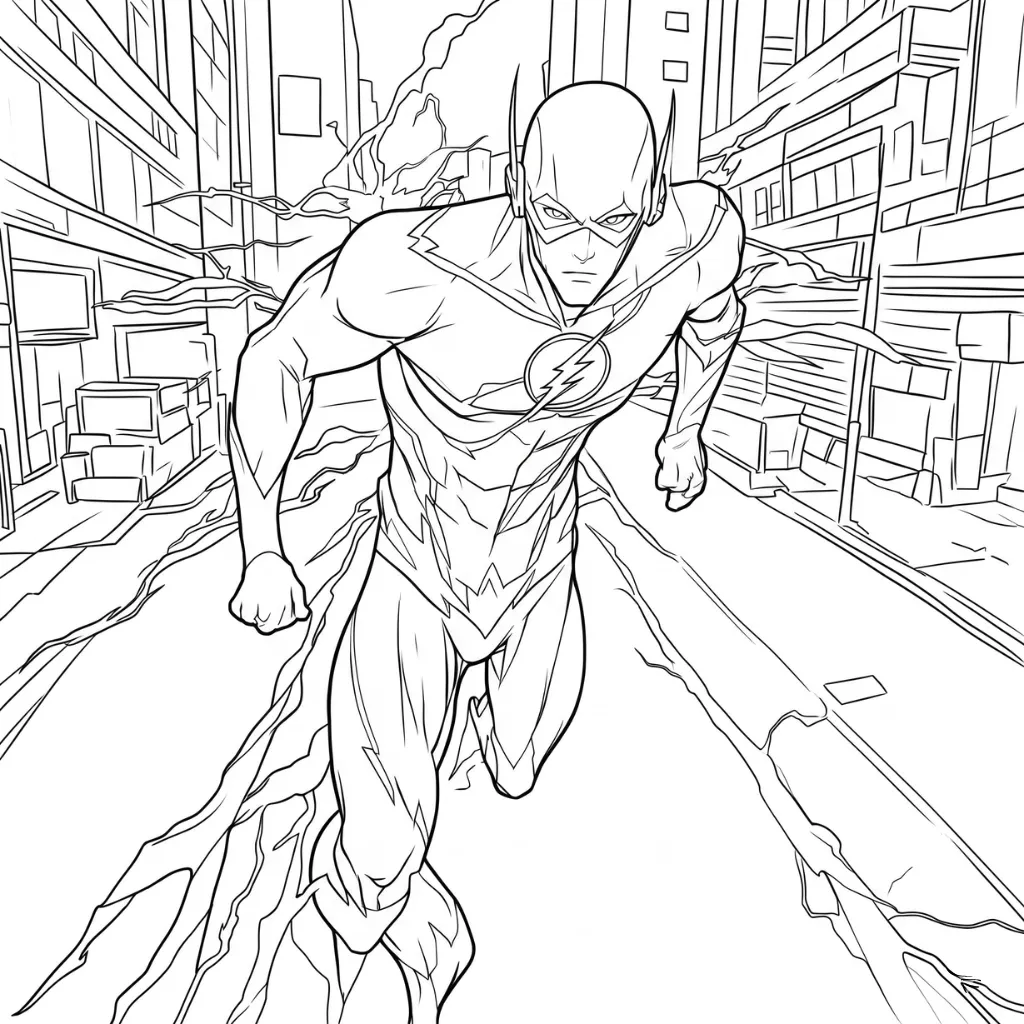 The Flash 14 para colorear para imprimir gratis