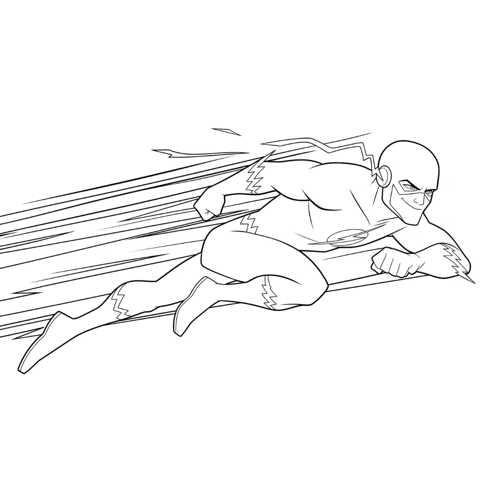The Flash 16 para colorear para niño de 10 años