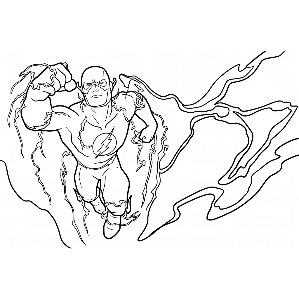 The Flash 17 para colorear y recortar para imprimir