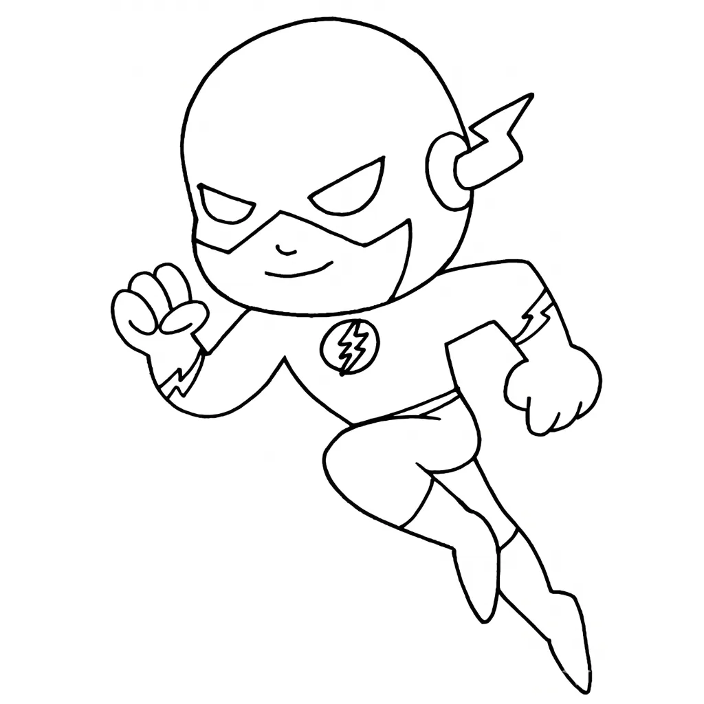 The Flash 2 para colorear para imprimir para niño de 6 años