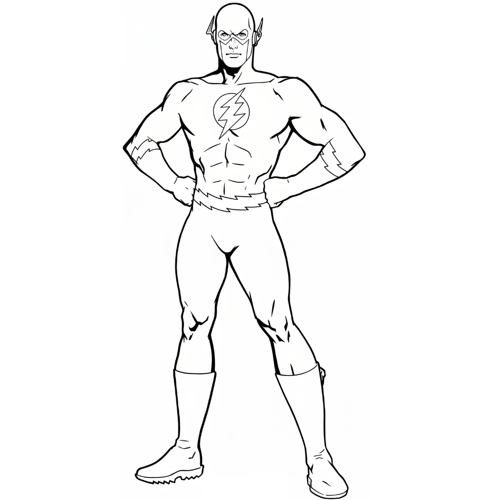 The Flash 21 para colorear para niños para descargar