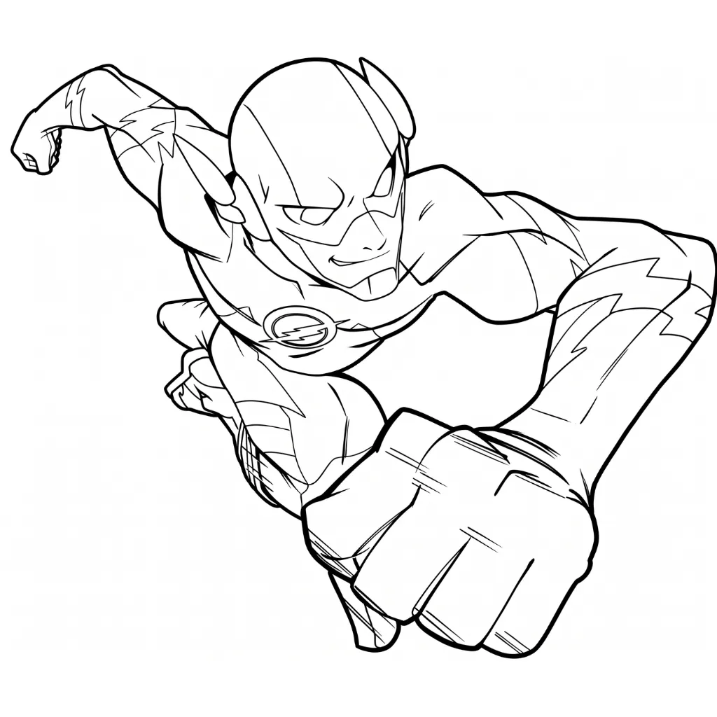 The Flash 3 para colorear educativo para niño