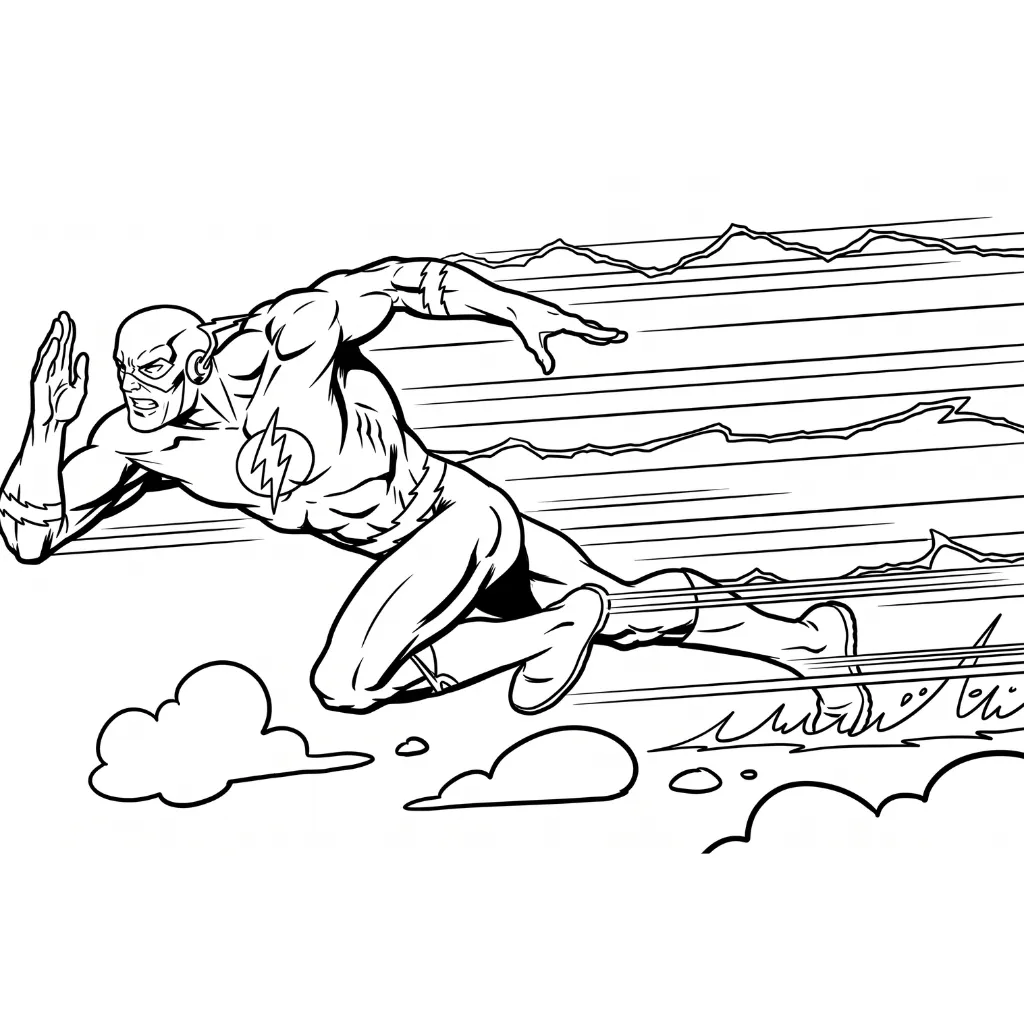 The Flash 4 para colorear para niño de 8 años