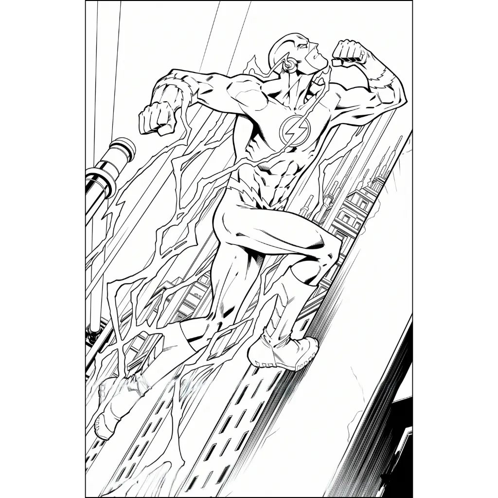 descargar The Flash 5 para colorear gratis