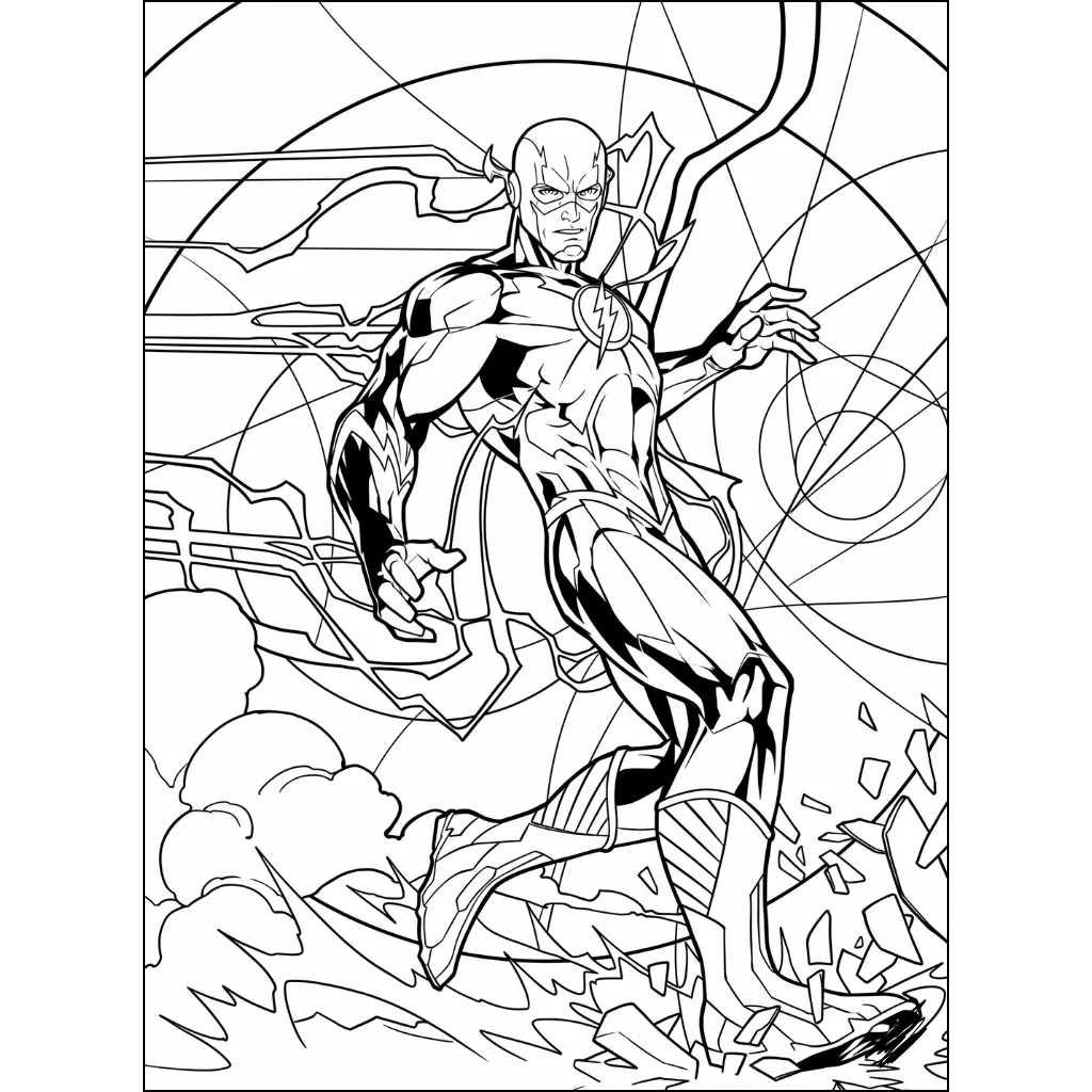 The Flash 6 para colorear para descargar