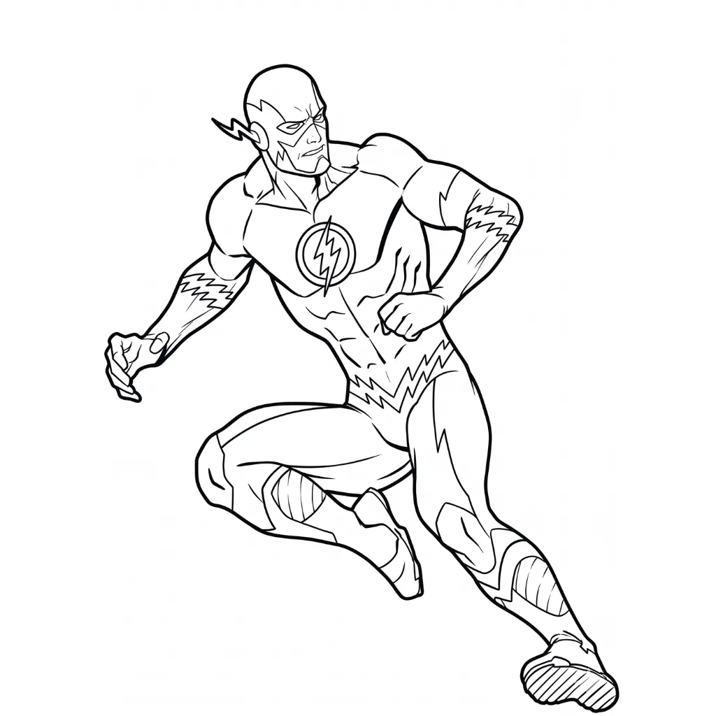 The Flash 7 para colorear y recortar para imprimir gratis