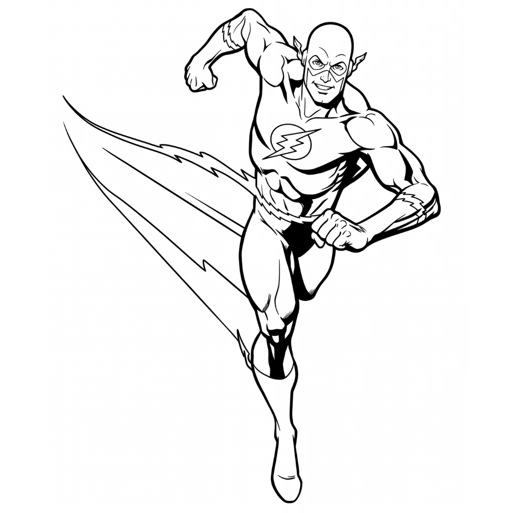 The Flash 9 para colorear para niño de 3 años