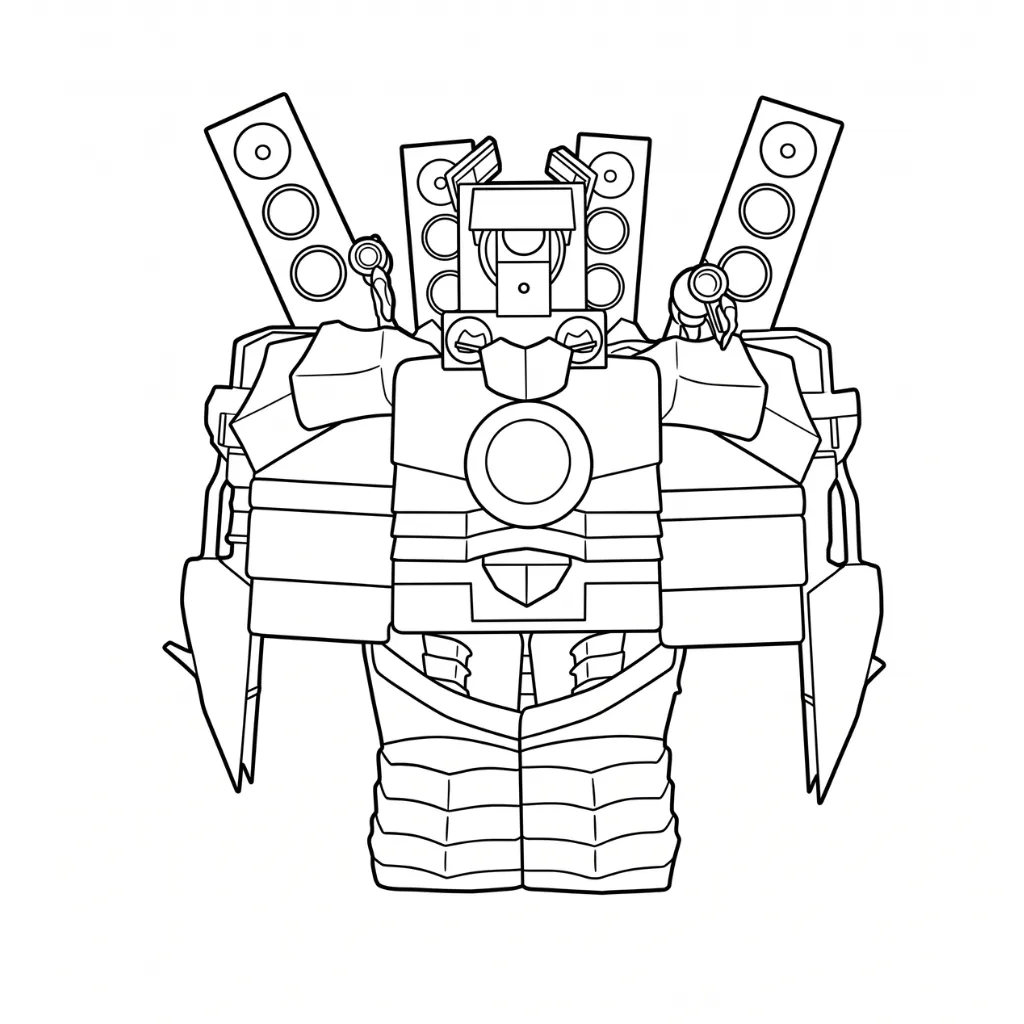 Titan Speakerman 11 para colorear para imprimir para niños