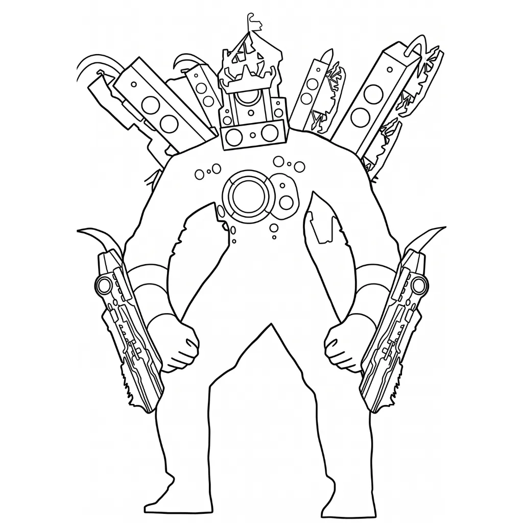 Titan Speakerman 15 para colorear para niño