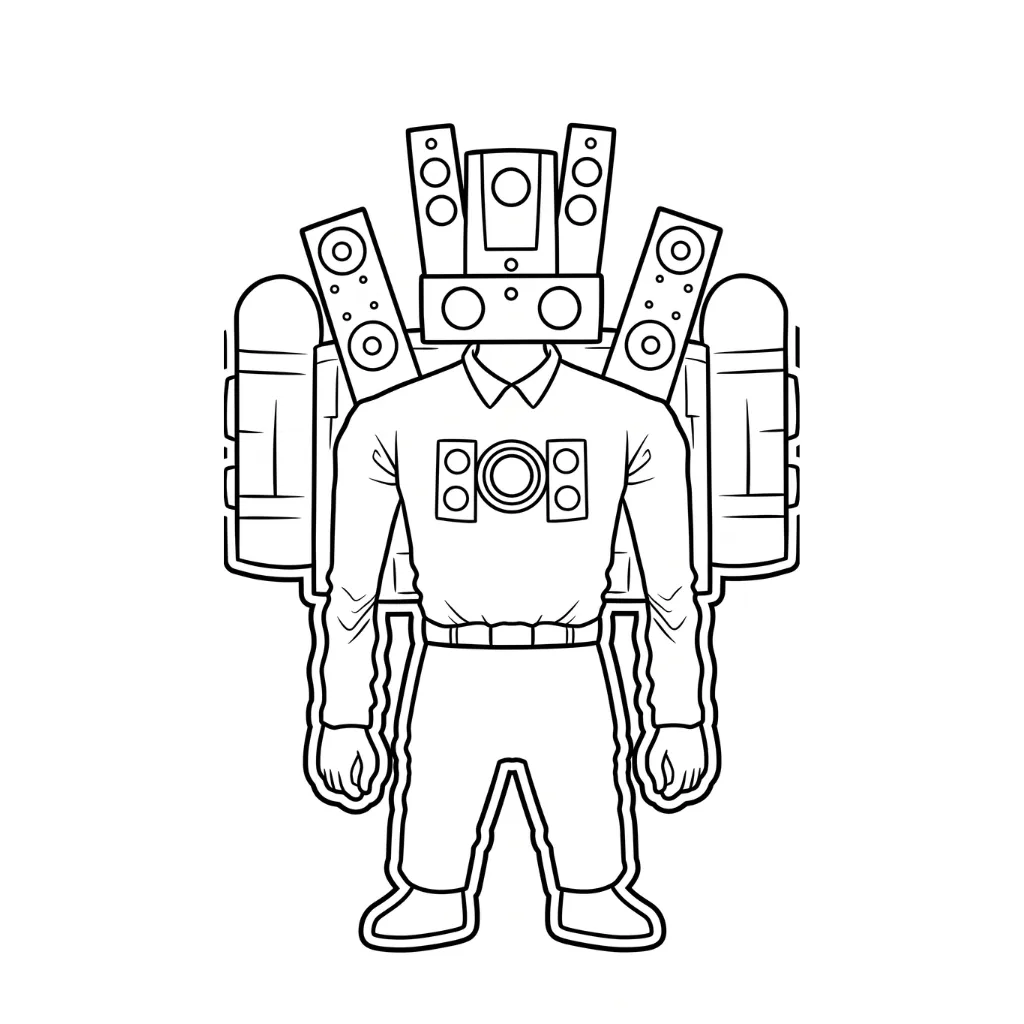 Titan Speakerman 2 para colorear para imprimir para niño de 12 años