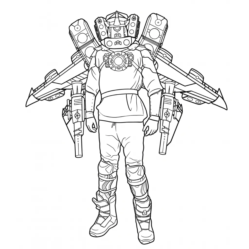 Titan Speakerman 5 para colorear para imprimir pdf